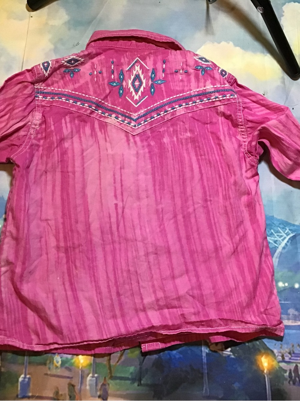 Cowgirl hardware toddler girl “horse Aztec” long sleeve western shirt size 2t - Picture 2 of 6